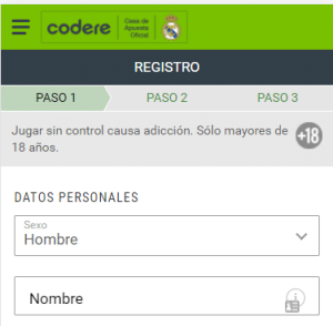 Codere registro: los pasos a seguir